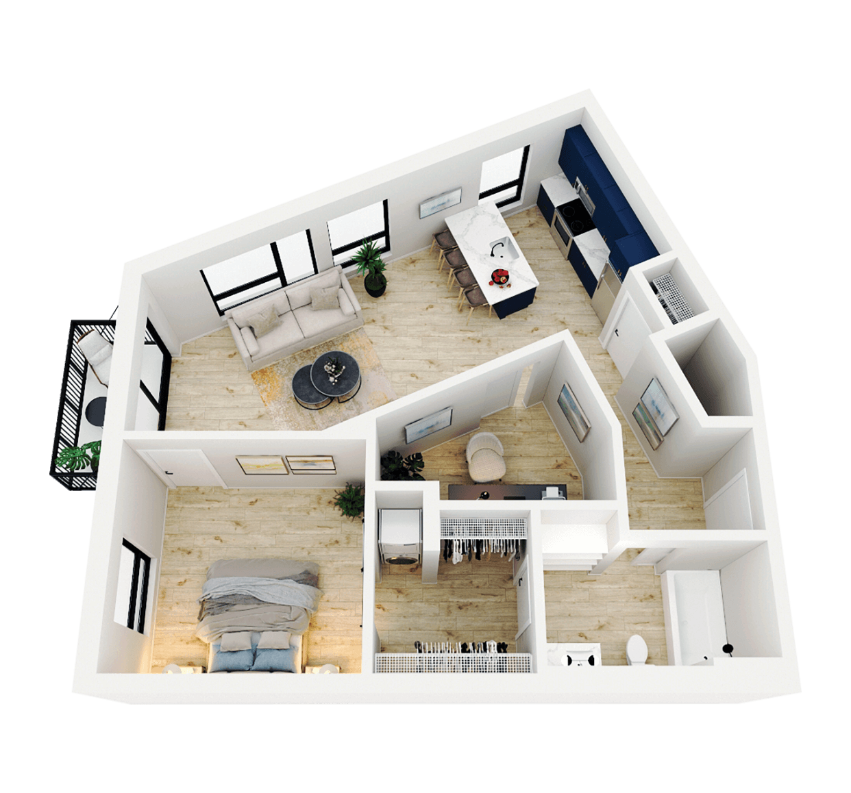 a nico west apartment rendering 